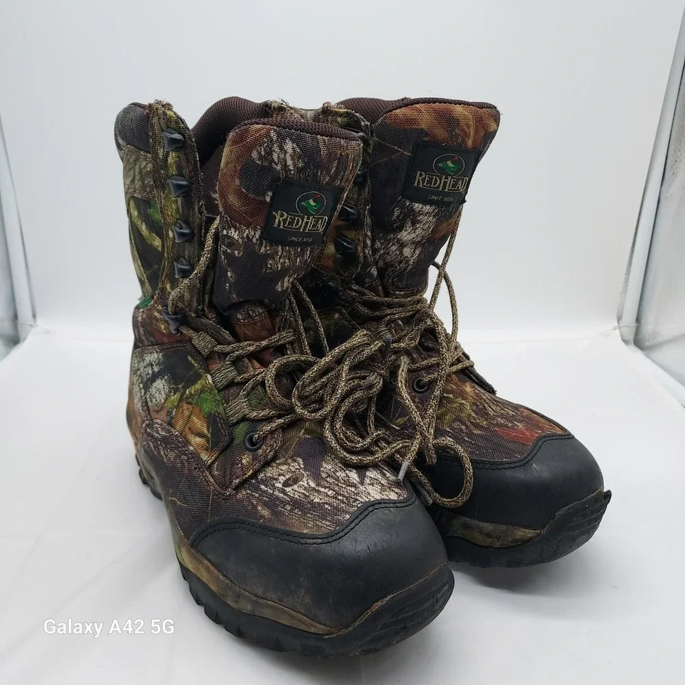 RedHead Mens Camo Hunting Boots‎ Thinsulate Ultra Insulated Size 8M 520-41405